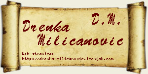 Drenka Milicanović vizit kartica